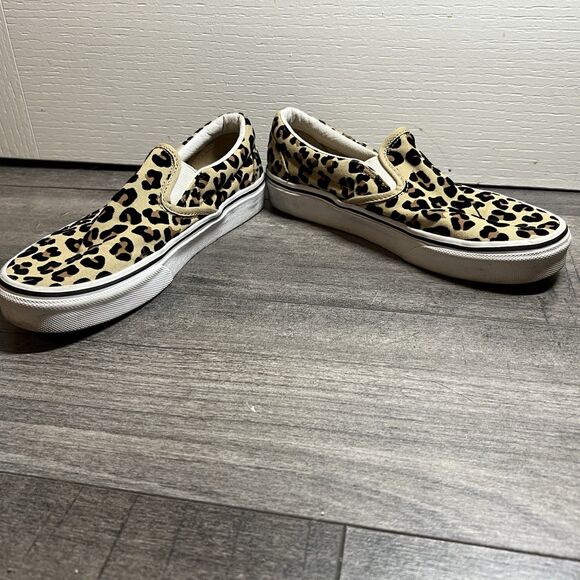 Vans Classic Slip On Cheetah Print Canvas Skate Shoes Women's Size 6.5 Men's 5 - Picture 2 of 9